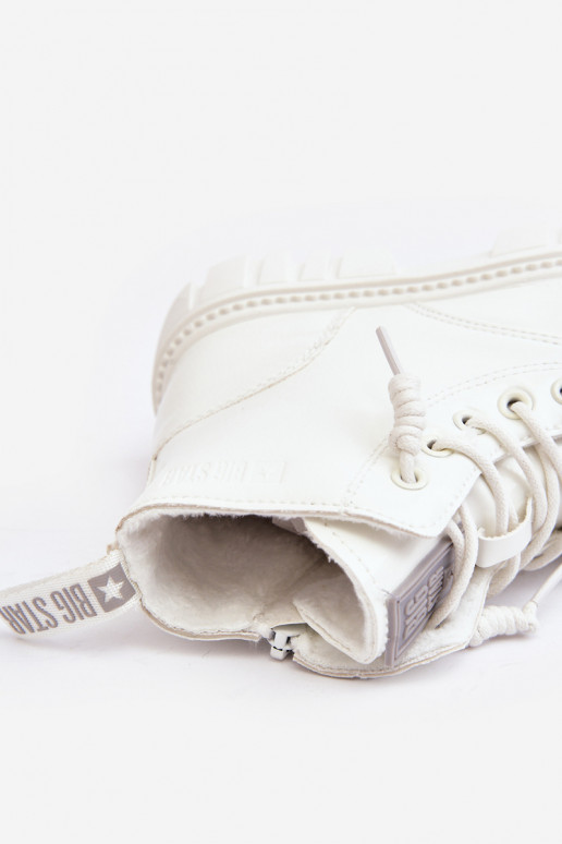 riscaldati con effetto vernice Stivali da bambino Big Star MM374142 colore bianco
