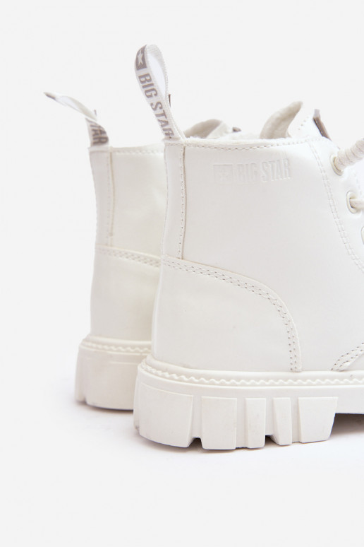 riscaldati con effetto vernice Stivali da bambino Big Star MM374142 colore bianco