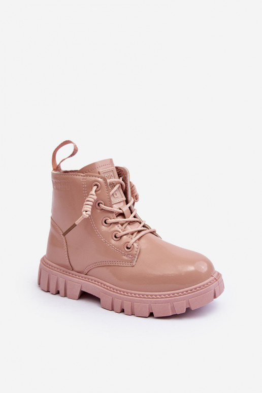 riscaldati con effetto vernice Stivali per bambini Big Star MM374144 colore rosa