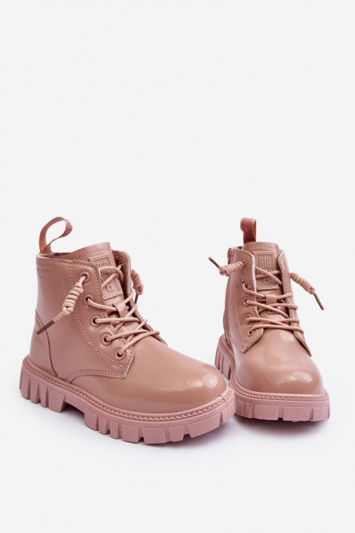 riscaldati con effetto vernice Stivali per bambini Big Star MM374144 colore rosa