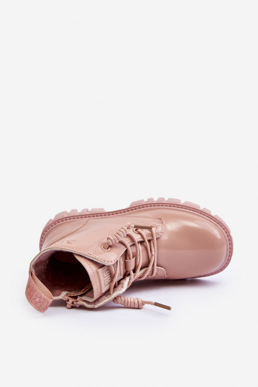 riscaldati con effetto vernice Stivali per bambini Big Star MM374144 colore rosa