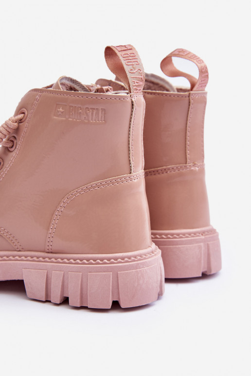 riscaldati con effetto vernice Stivali per bambini Big Star MM374144 colore rosa