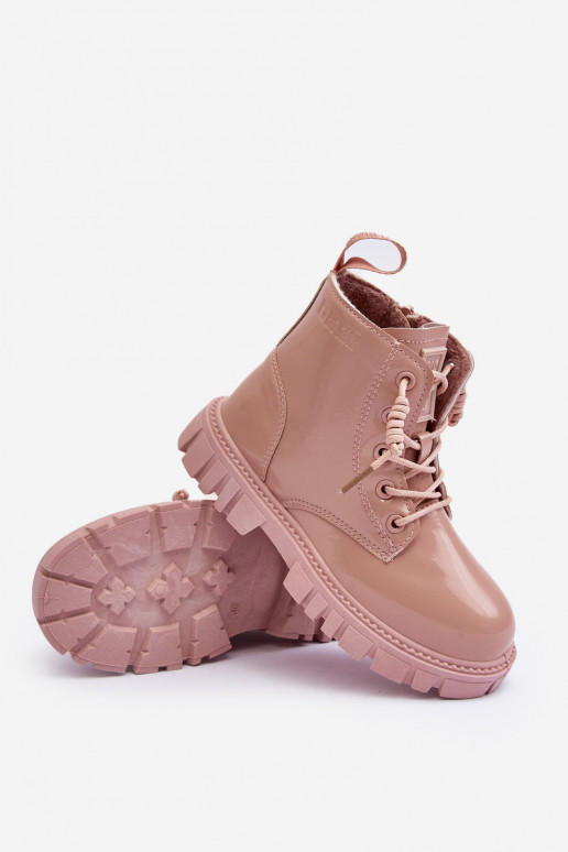 riscaldati con effetto vernice Stivali per bambini Big Star MM374144 colore rosa