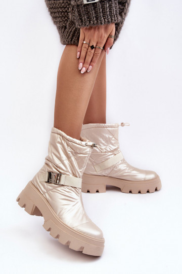 Stivali da donna con suola massiccia alla moda in Werikse beige 2