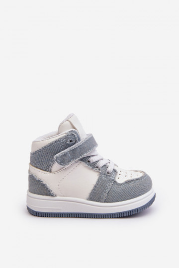 Scarpe sportive per bambini Materiale denim Colore bianco-blu Milara 2