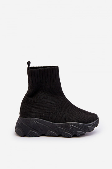 con scarpe tipo calzino Scarpe da ginnastica per bambini colore nero Zaelin 2