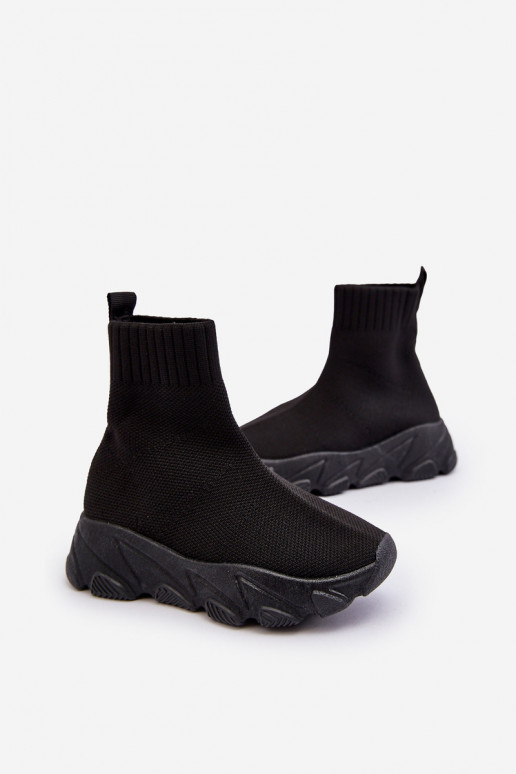 con scarpe tipo calzino Scarpe da ginnastica per bambini colore nero Zaelin