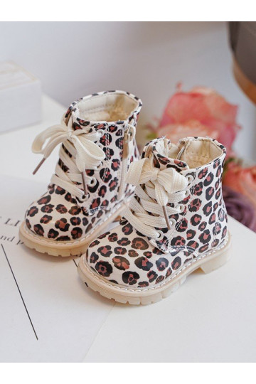 stivali per bambini riscaldati con cerniere colore beige-marrone Dolida