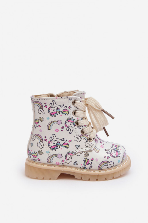 stivali per bambini riscaldati con cerniere colore beige Dolida