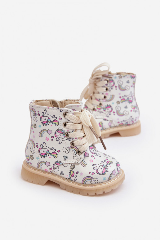 stivali per bambini riscaldati con cerniere colore beige Dolida