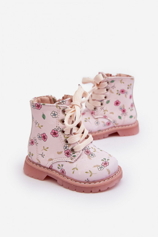 stivali per bambini riscaldati con cerniere colore rosa Dolida