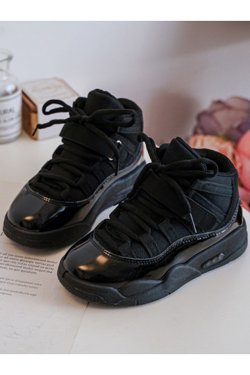 Sneakers da bambino con lacci in colore nero Darina