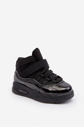 Sneakers da bambino con lacci in colore nero Darina 2