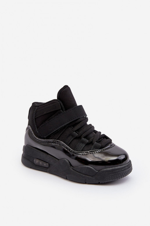 Sneakers da bambino con lacci in colore nero Darina