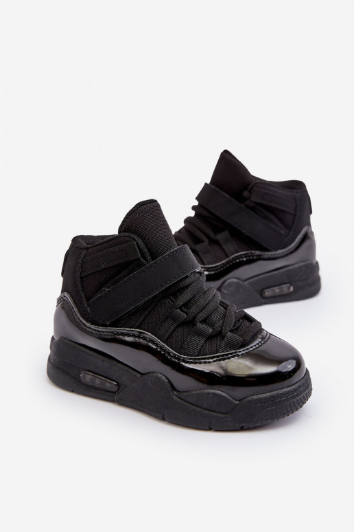 Sneakers da bambino con lacci in colore nero Darina