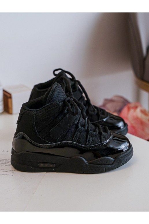 Sneakers da bambino con lacci in colore nero Darina