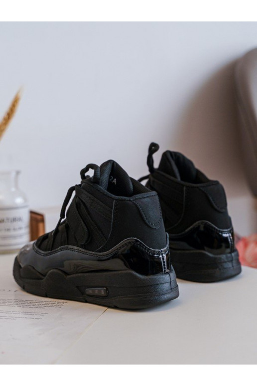 Sneakers da bambino con lacci in colore nero Darina