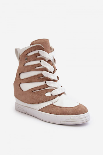 Stivaletti stringati beige Amria