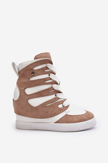 Stivaletti stringati beige Amria 2