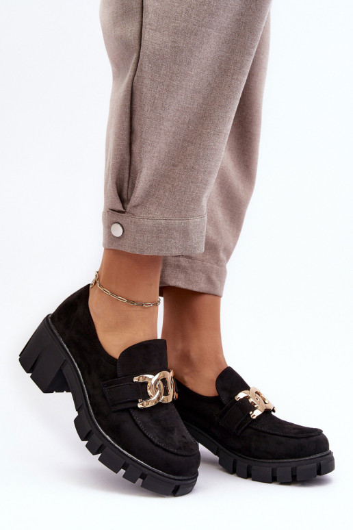 scarpe in pelle scamosciata con ornamenti in Rullenes nere