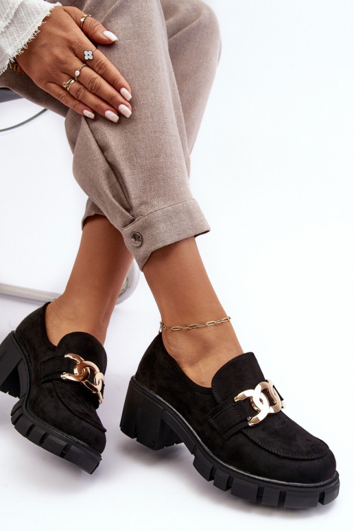 scarpe in pelle scamosciata con ornamenti in Rullenes nere