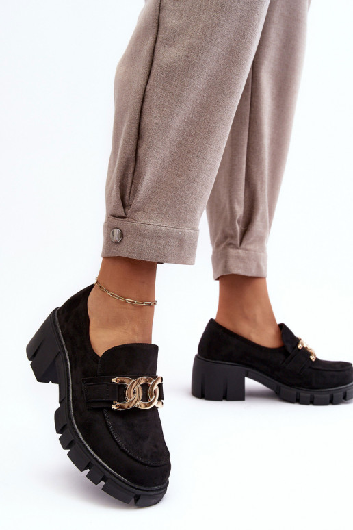 scarpe in pelle scamosciata con ornamenti in Rullenes nere