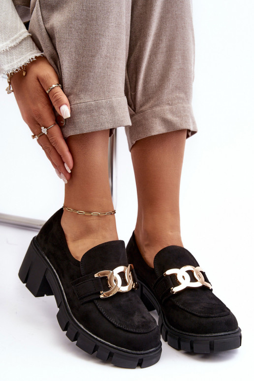 scarpe in pelle scamosciata con ornamenti in Rullenes nere