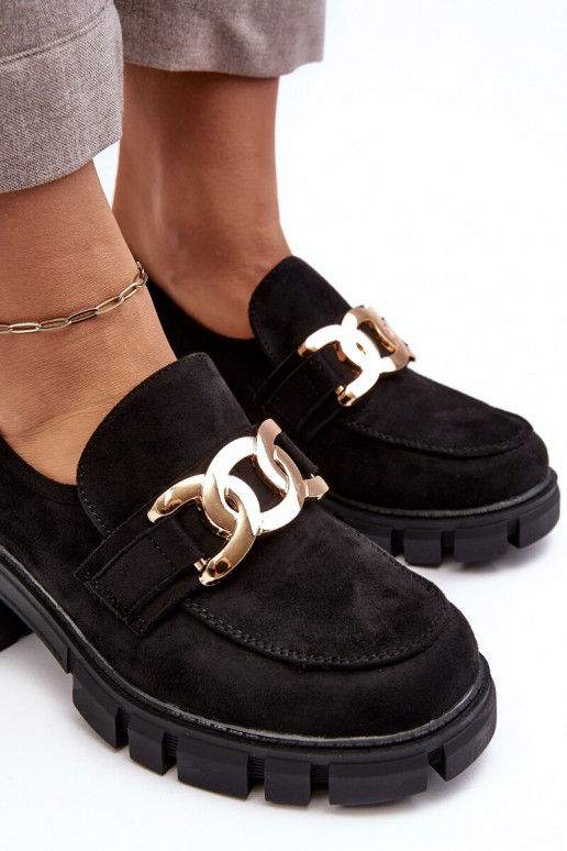 scarpe in pelle scamosciata con ornamenti in Rullenes nere