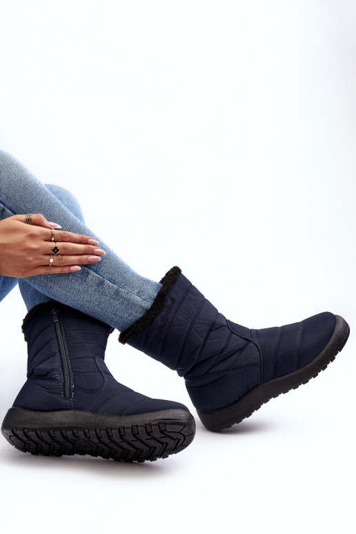 Doposci riscaldati nel colore blu scuro Luxina Doposci riscaldati nel colore blu scuro Luxina