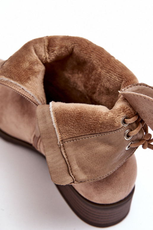 Stivali da donna in camoscio beige Keresa Stivali da donna in camoscio beige Keresa