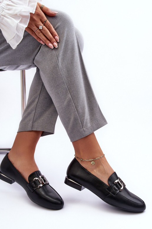 mocassini da donna con ornamenti in nero Camilena