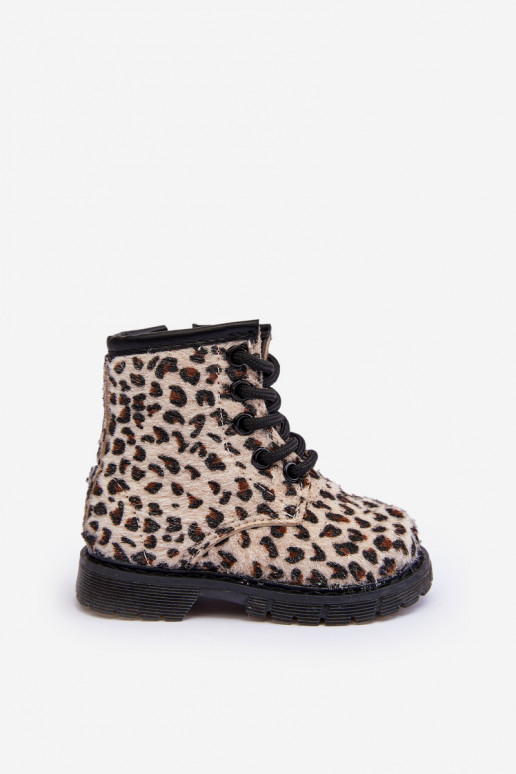 Calde scarpe per bambini con cerniere Goopy beige