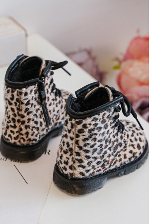 Calde scarpe per bambini con cerniere Goopy beige