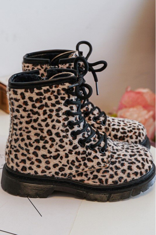 Calde scarpe per bambini con cerniere Goopy beige