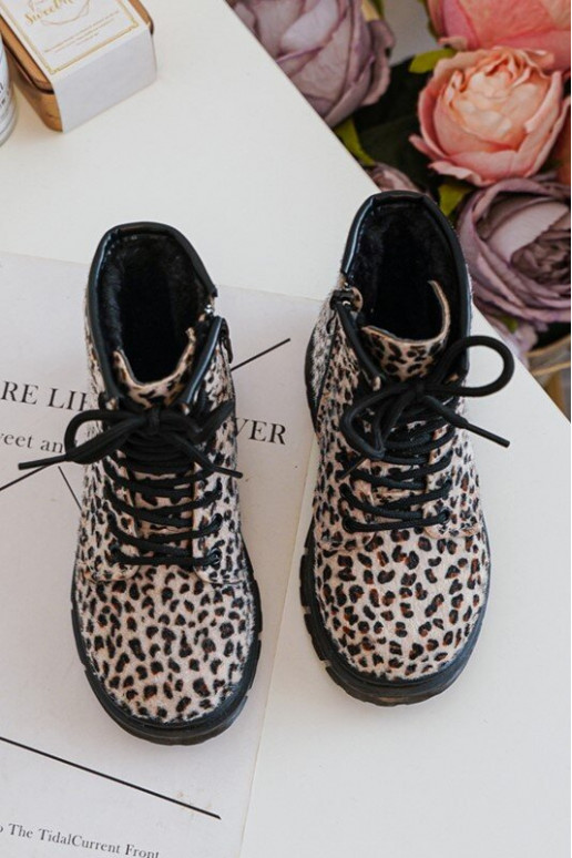 Calde scarpe per bambini con cerniere Goopy beige