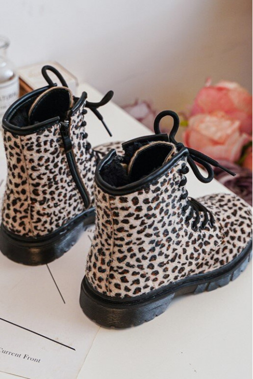 Calde scarpe per bambini con cerniere Goopy beige