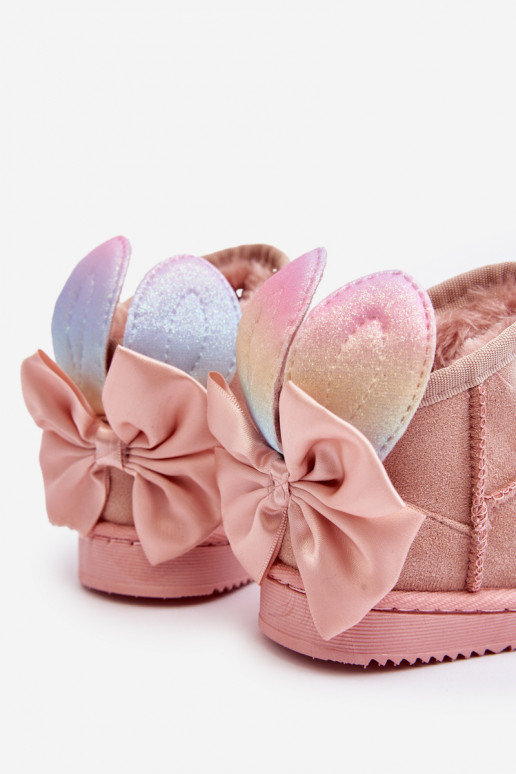 Doposci riscaldati per bambini con nastri rosa Meriva