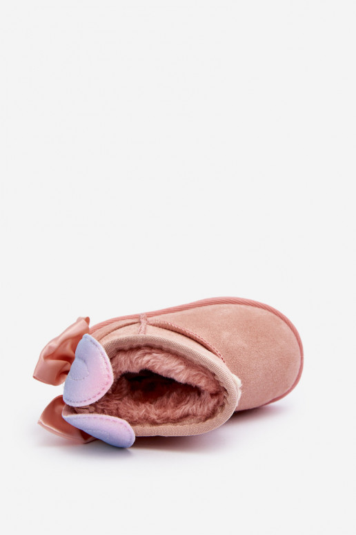 Doposci riscaldati per bambini con nastri rosa Meriva