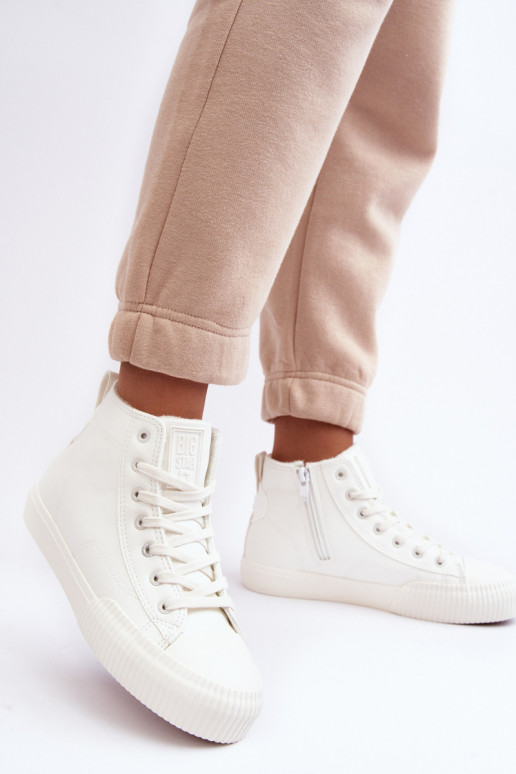 Scarpe per il tempo libero riscaldate con cerniere in colore bianco Big Star MM274017