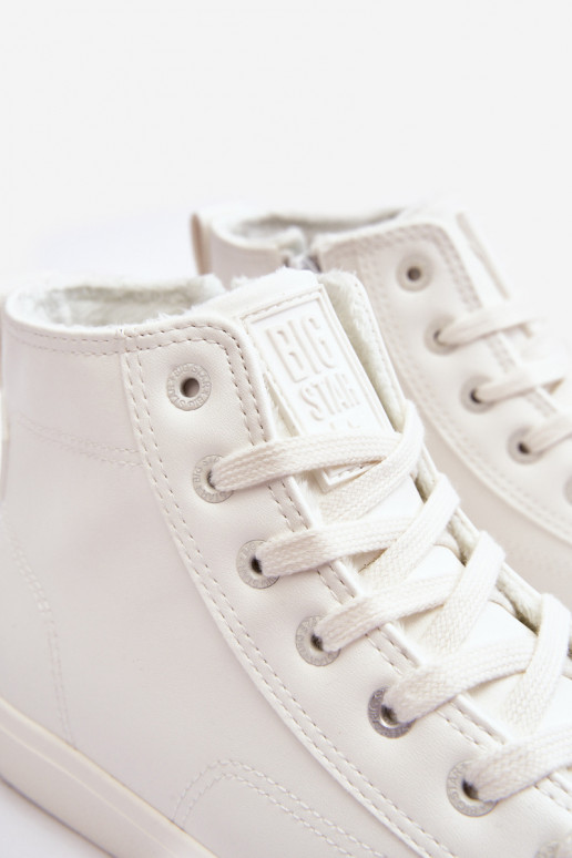 Scarpe per il tempo libero riscaldate con cerniere in colore bianco Big Star MM274017