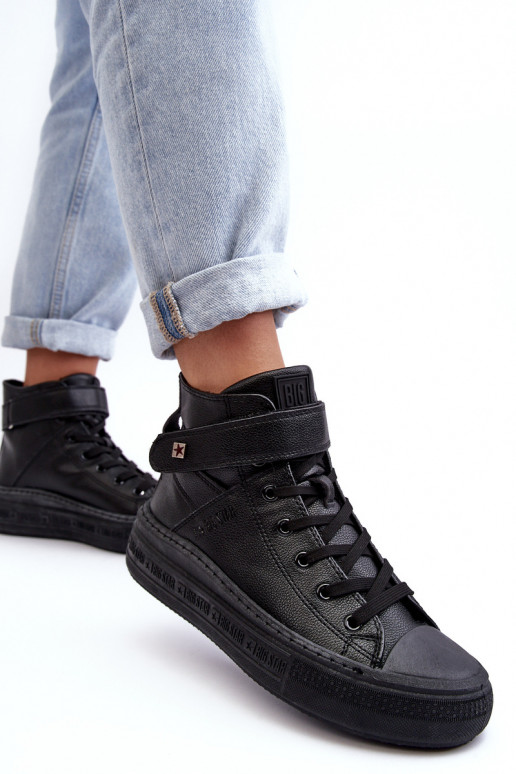 Scarpe tempo libero riscaldate con plateau Big Star colore nero MM274008