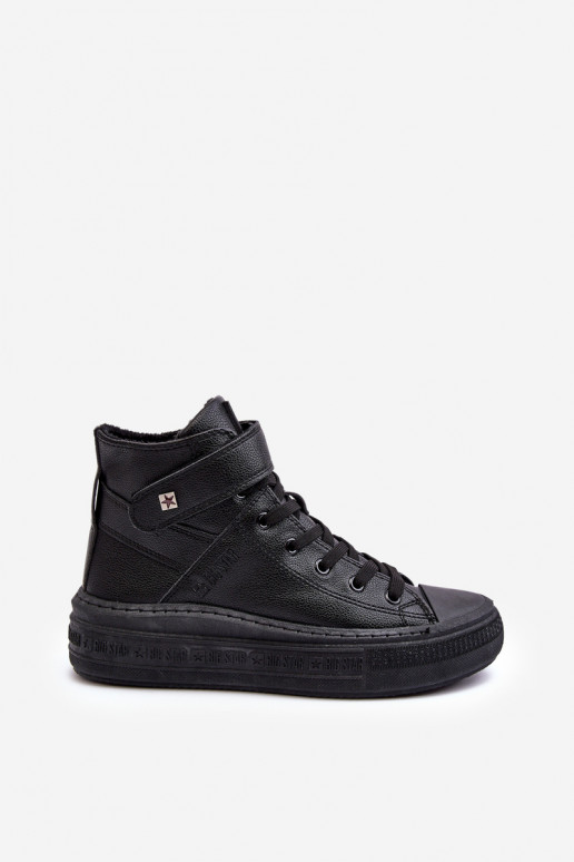 Scarpe tempo libero riscaldate con plateau Big Star colore nero MM274008