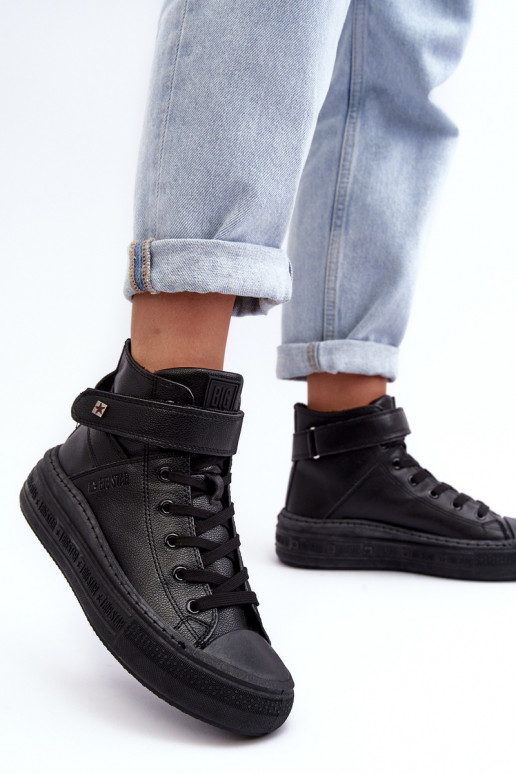 Scarpe tempo libero riscaldate con plateau Big Star colore nero MM274008