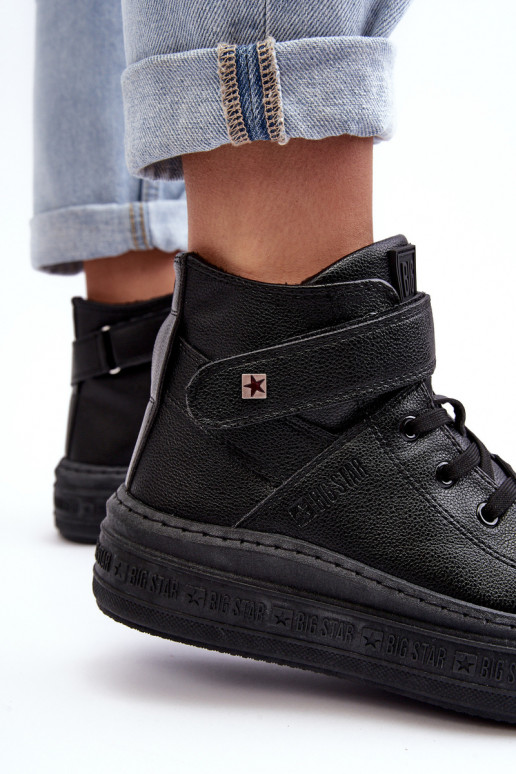 Scarpe tempo libero riscaldate con plateau Big Star colore nero MM274008