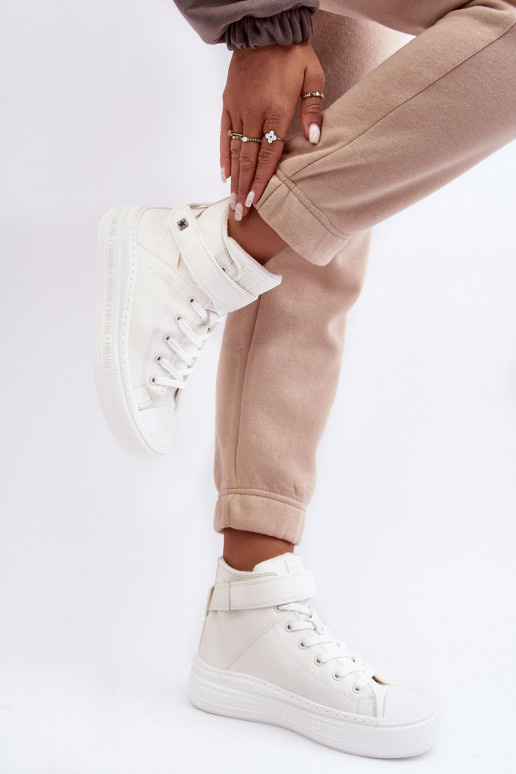 Scarpe per il tempo libero riscaldate con plateau Big Star colore bianco MM274006