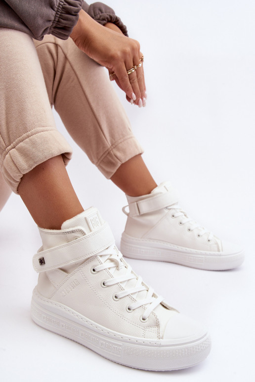 Scarpe per il tempo libero riscaldate con plateau Big Star colore bianco MM274006