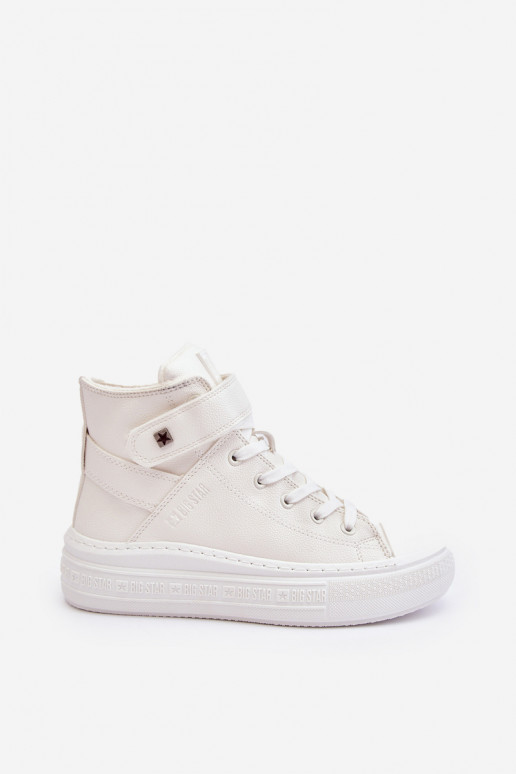 Scarpe per il tempo libero riscaldate con plateau Big Star colore bianco MM274006