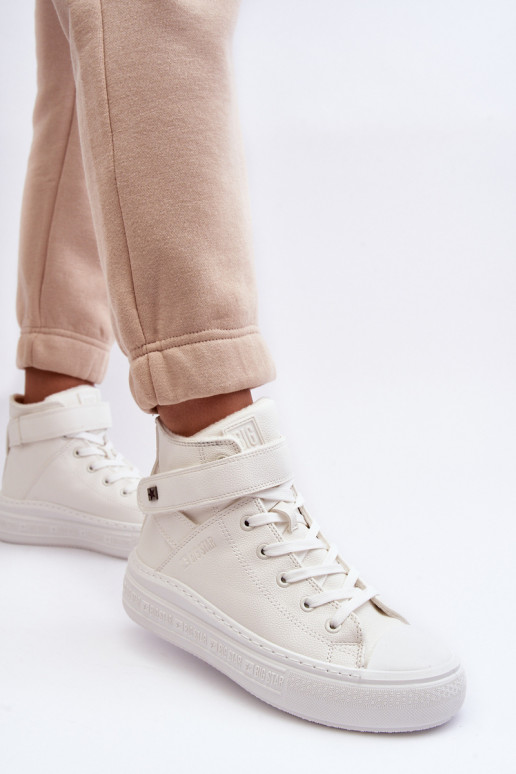 Scarpe per il tempo libero riscaldate con plateau Big Star colore bianco MM274006