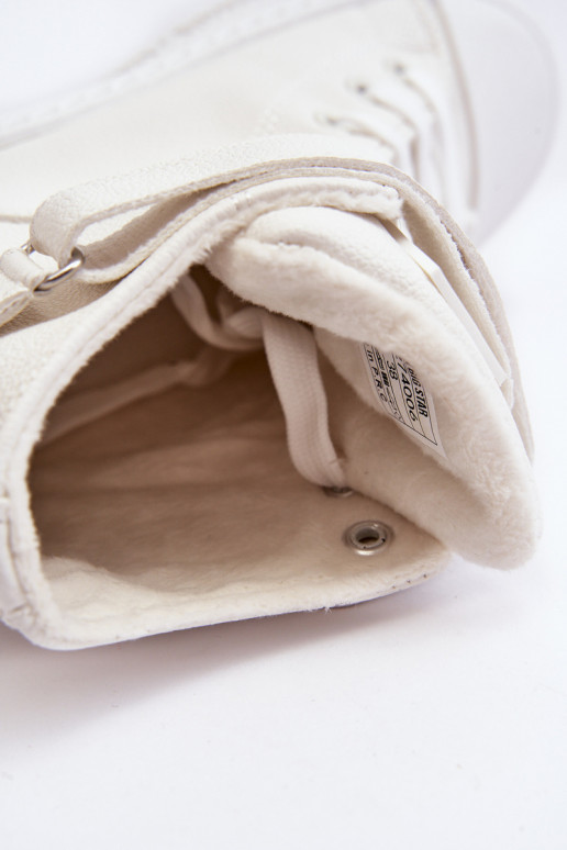 Scarpe per il tempo libero riscaldate con plateau Big Star colore bianco MM274006