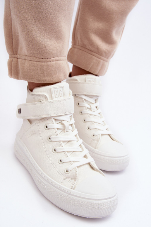 Scarpe per il tempo libero riscaldate con plateau Big Star colore bianco MM274006